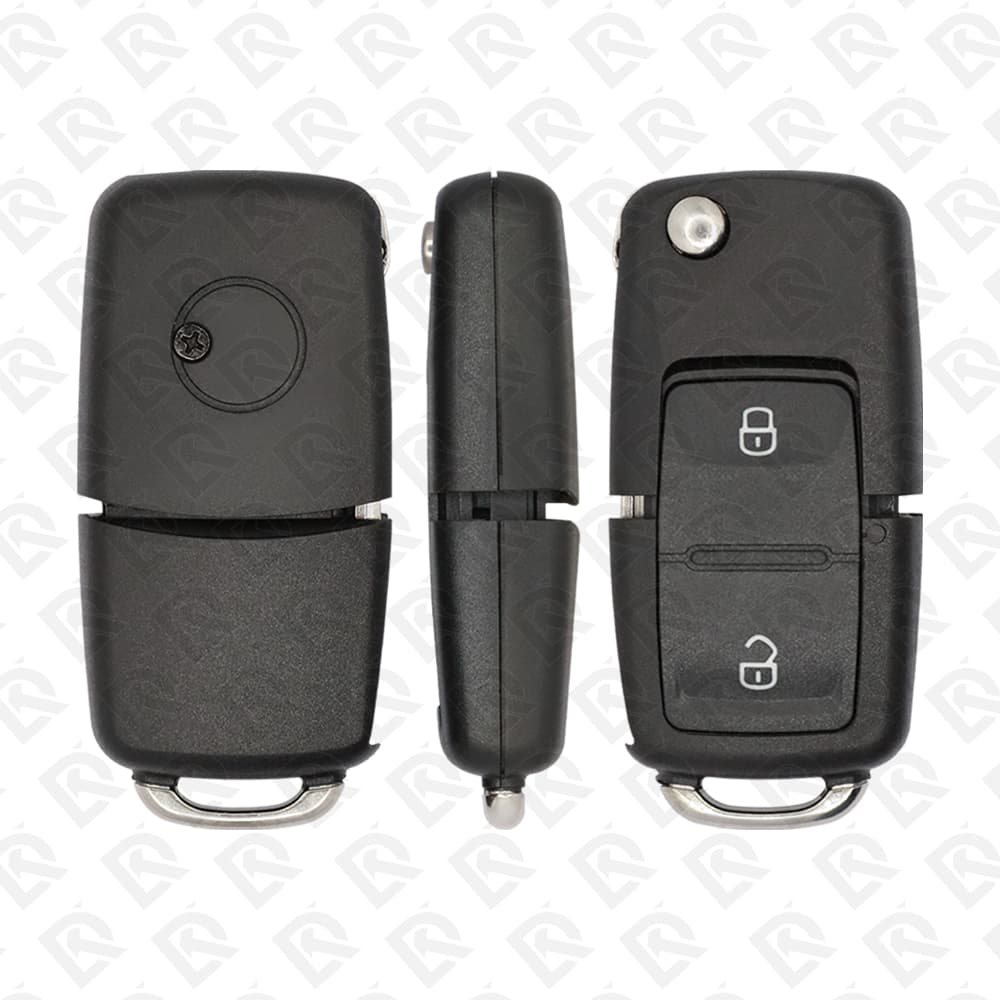 2000 - 2010 VOLKSWAGEN FLIP REMOTE KEY SHELL - 2BUTTONS - AFTERMARKET