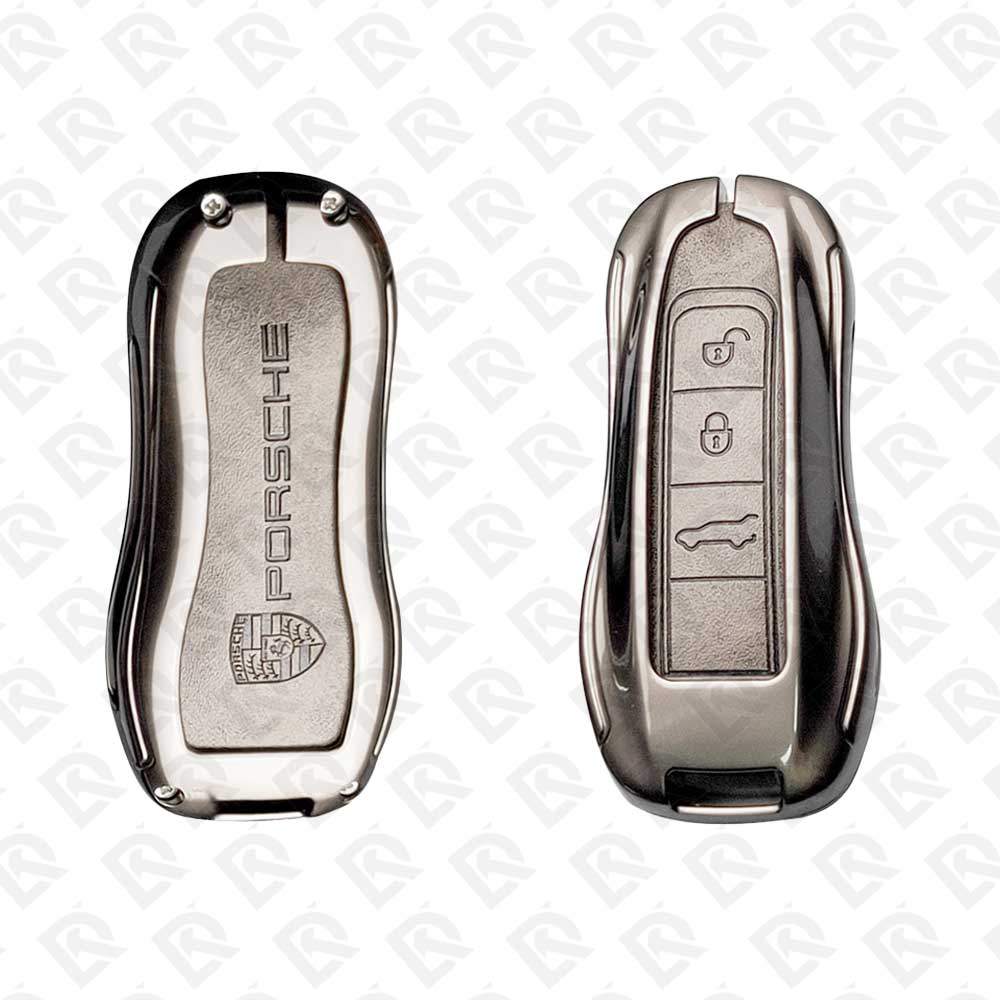 B09080 - PORSCHE  ZINC METAL AND LEATHER COVER 3B