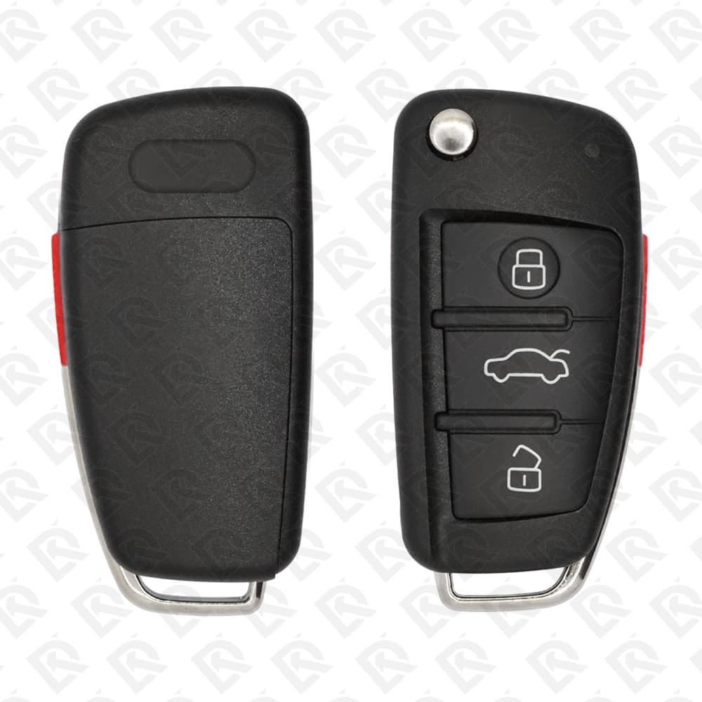 2006 - 2010 AUDI FLIP REMOTE KEY SHELL - 4BUTTONS - AFTERMARKET