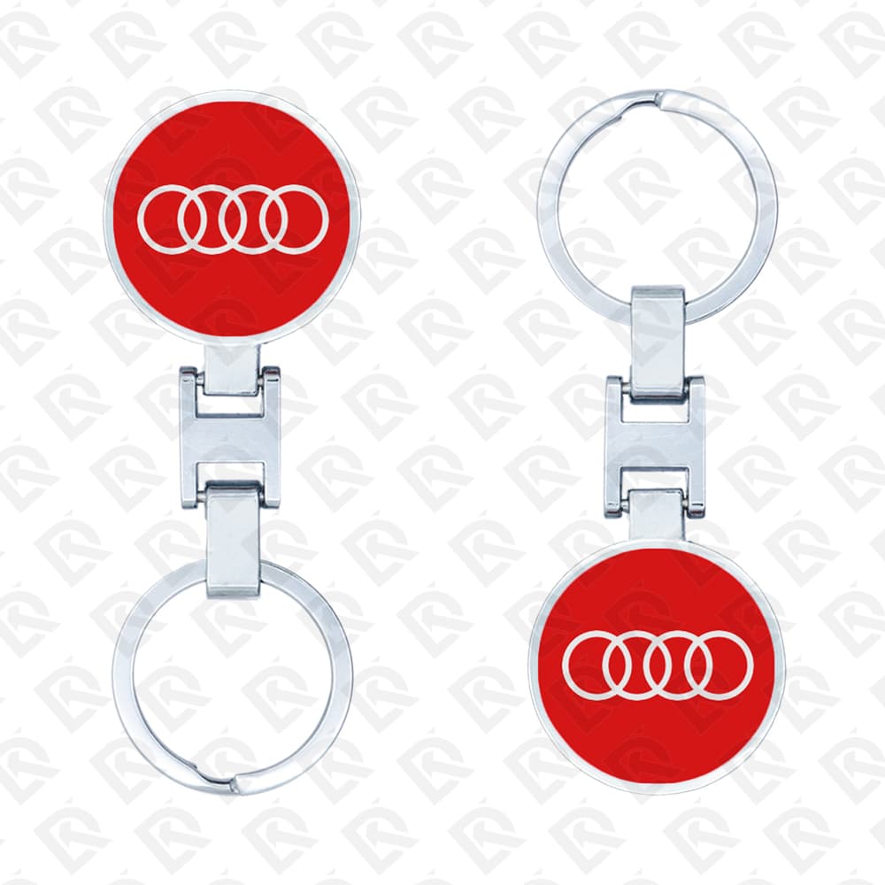AUDI RED LOGO BIG SIZE KEYCHAIN