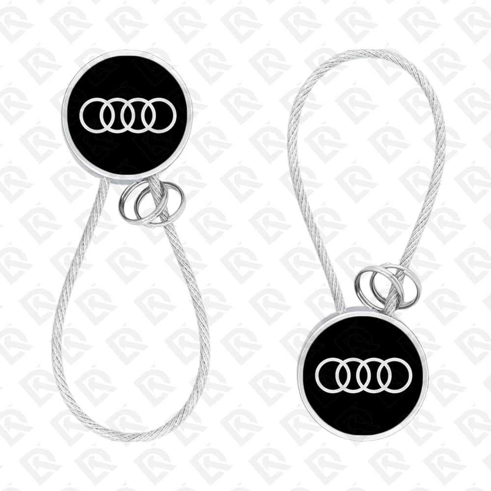 AUDI BLACK LOGO SMALL SIZE KEYCHAIN