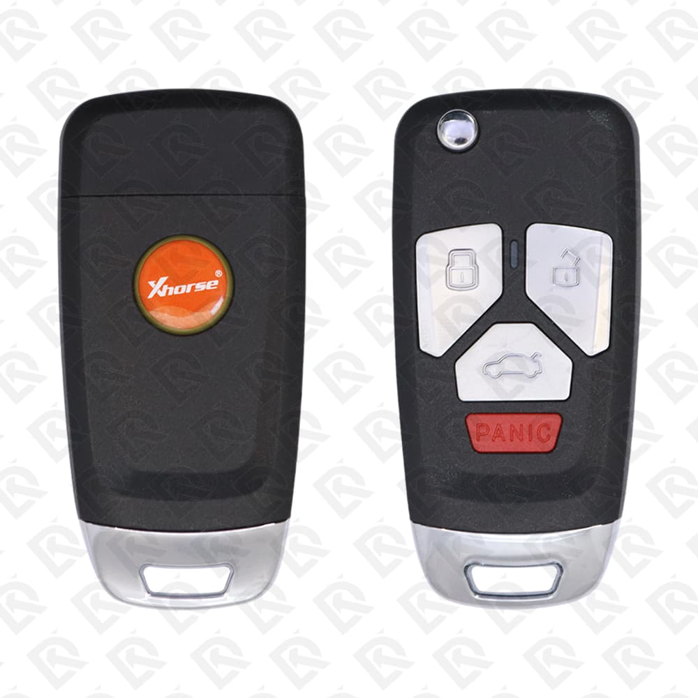 XHORSE UNIVERSAL FLIP REMOTE KEY WITH CHIP - 4BUTTONS - AUDI STYLE - XNAU02EN