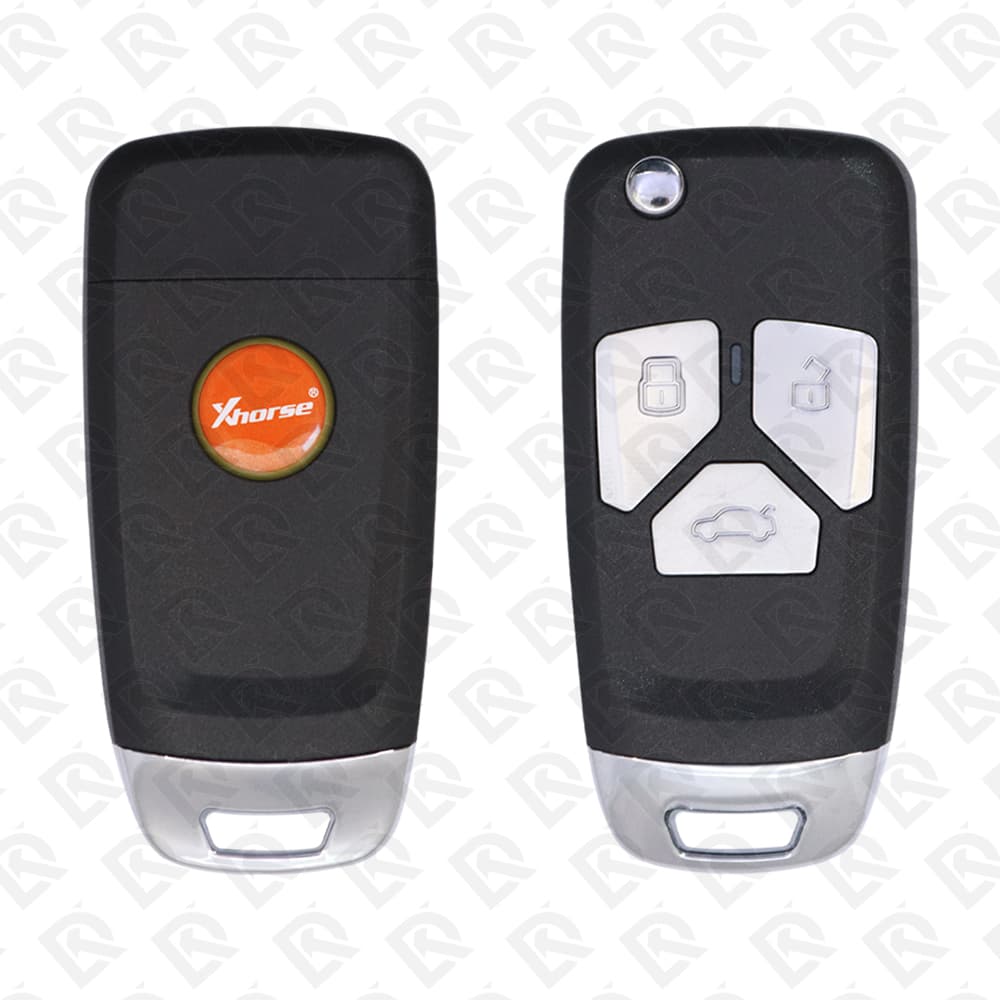 XHORSE UNIVERSAL FLIP REMOTE KEY - 3BUTTONS - AUDI STYLE - XKAU01EN