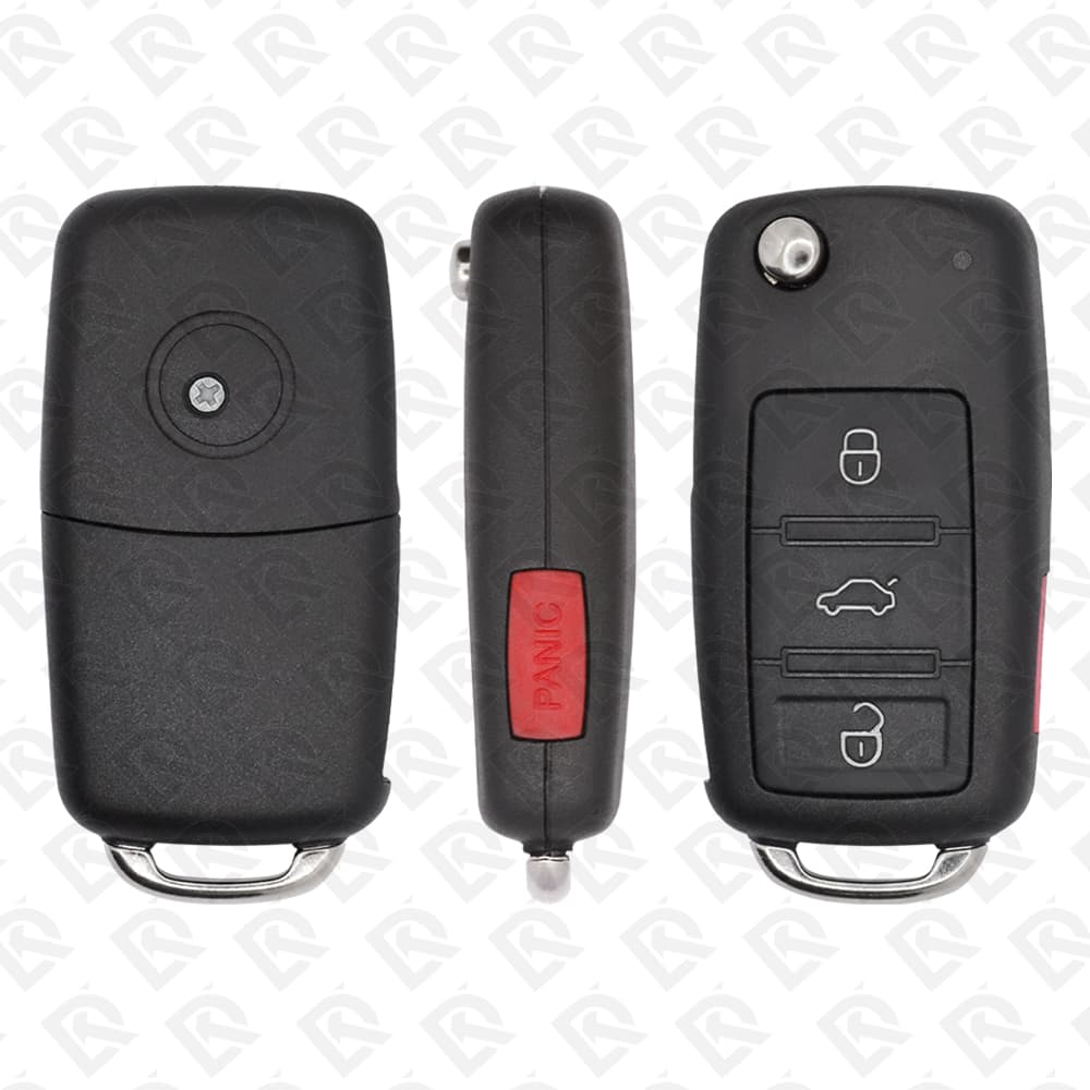 2003 - 2010 VOLKSWAGEN FLIP REMOTE KEY SHELL - 4BUTTONS - AFTERMARKET