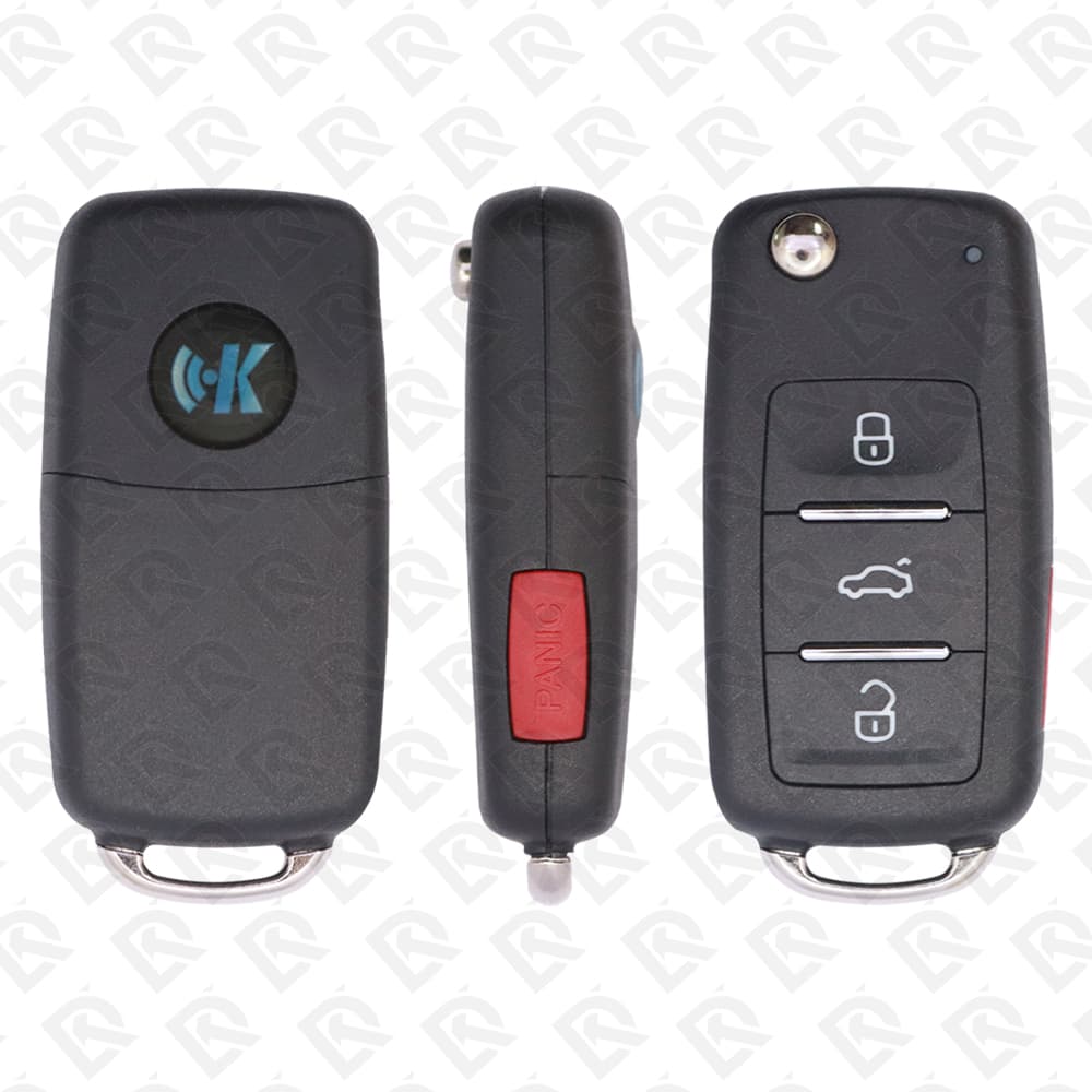 XHORSE UNIVERSAL SMART FLIP REMOTE KEY - 4BUTTONS - VW STYLE - ZB202-4