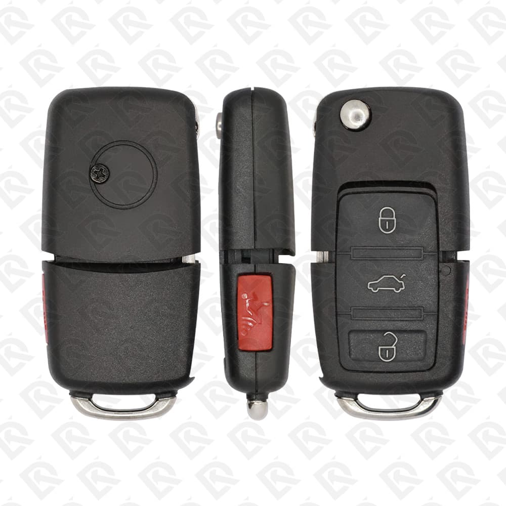 2011 - 2016 VOLKSWAGEN FLIP REMOTE KEY SHELL - 4BUTTONS - AFTERMARKET