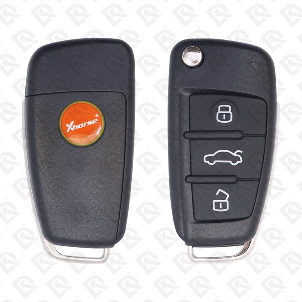 XHORSE UNIVERSAL FLIP REMOTE KEY - 3BUTTONS - AUDI STYLE - XKA600EN