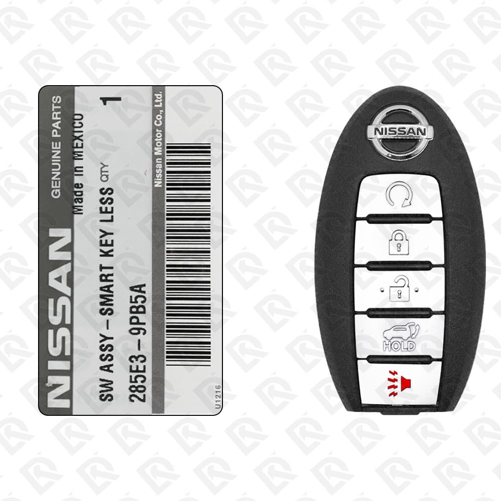 2013 - 2015 NISSAN PATHFINDER PLATINUM SMART KEY - 5BUTTONS - 433MHZ - 285E3-9PB5A ORIGINAL