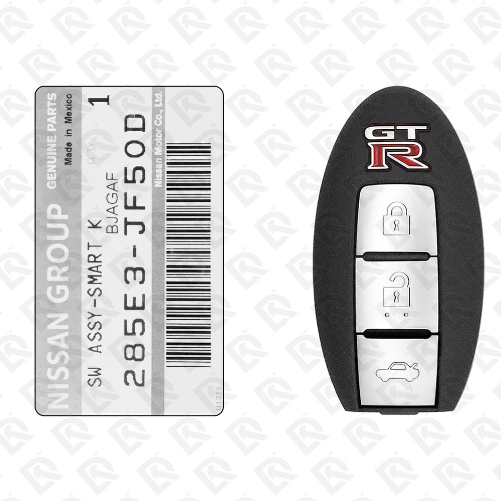 2009 - 2014 NISSAN GTR SMART KEY - 3BUTTONS - 433MHZ - 285E3-JF50D - ORIGINAL
