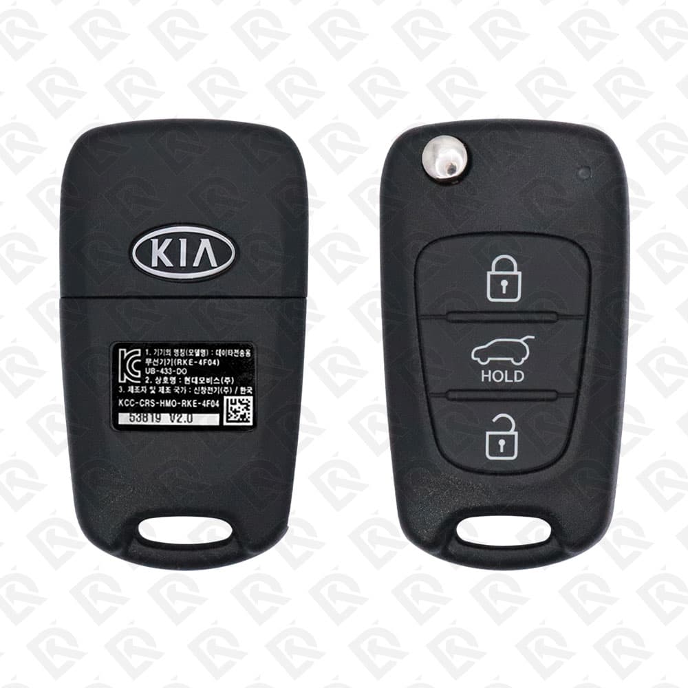 2012 - 2013 KIA RIO REMOTE HEAD FLIP KEY - 3BUTTONS - 433MHZ - 95430-1W002 ORIGINAL