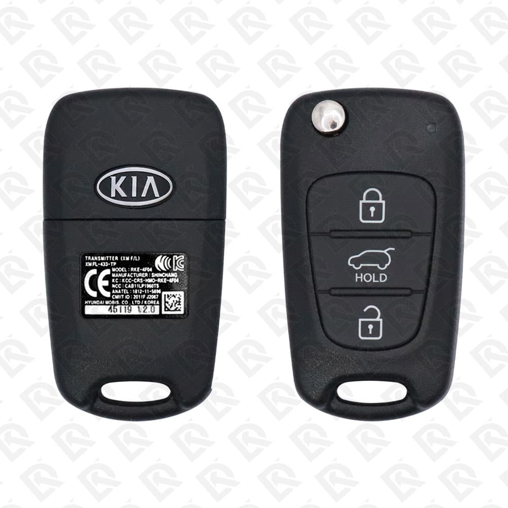 2012 - 2014 KIA SORENTO REMOTE HEAD FLIP KEY - 3BUTTONS - 433MHZ - 95430-2P911 ORIGINAL