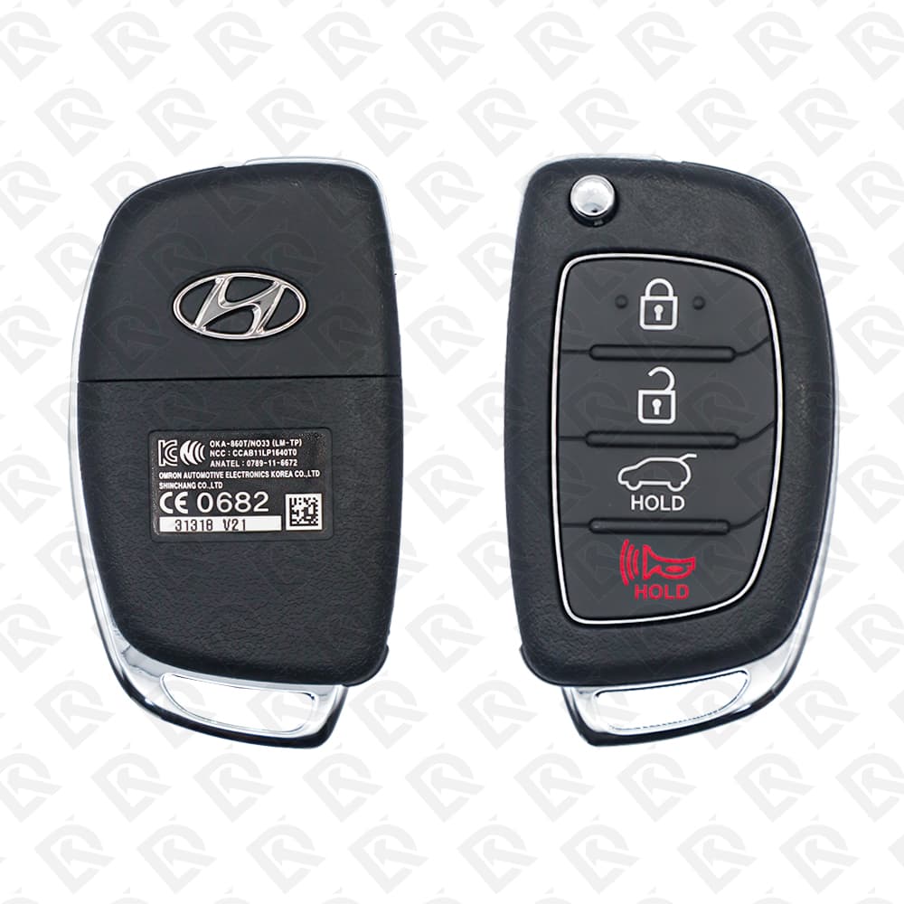 2011 - 2013 HYUNDAI IX35 TUCSON REMOTE HEAD FLIP KEY - 4BUTTONS - 433MHZ - 95430-2S701 ORIGINAL