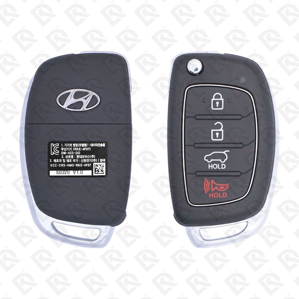 2013 - 2015 HYUNDAI SANTA FE FLIP REMOTE KEY - 4BUTTONS - 433MHZ - 95430-2W101 ORIGINAL