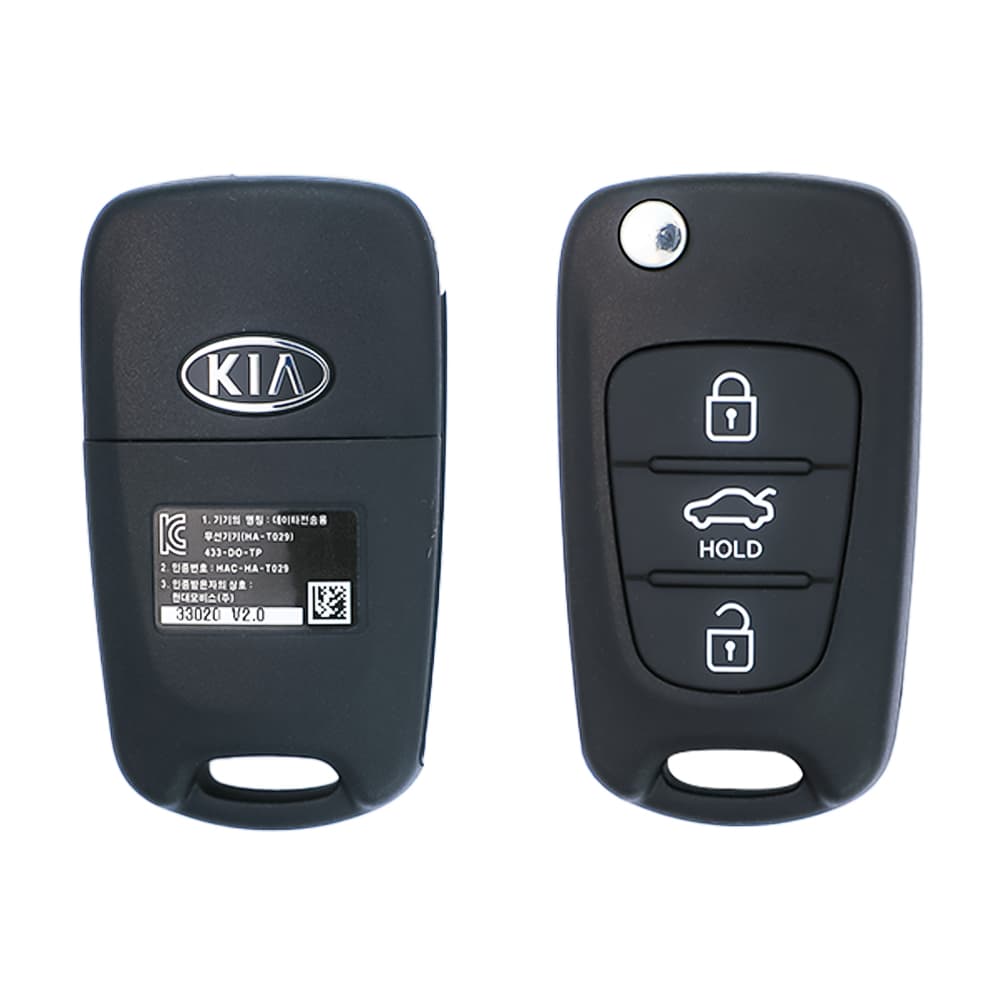 2014 - 2016 KIA CADENZA REMOTE HEAD FLIP KEY - 3BUTTONS - 433MHZ - 95430-3R500 ORIGINAL