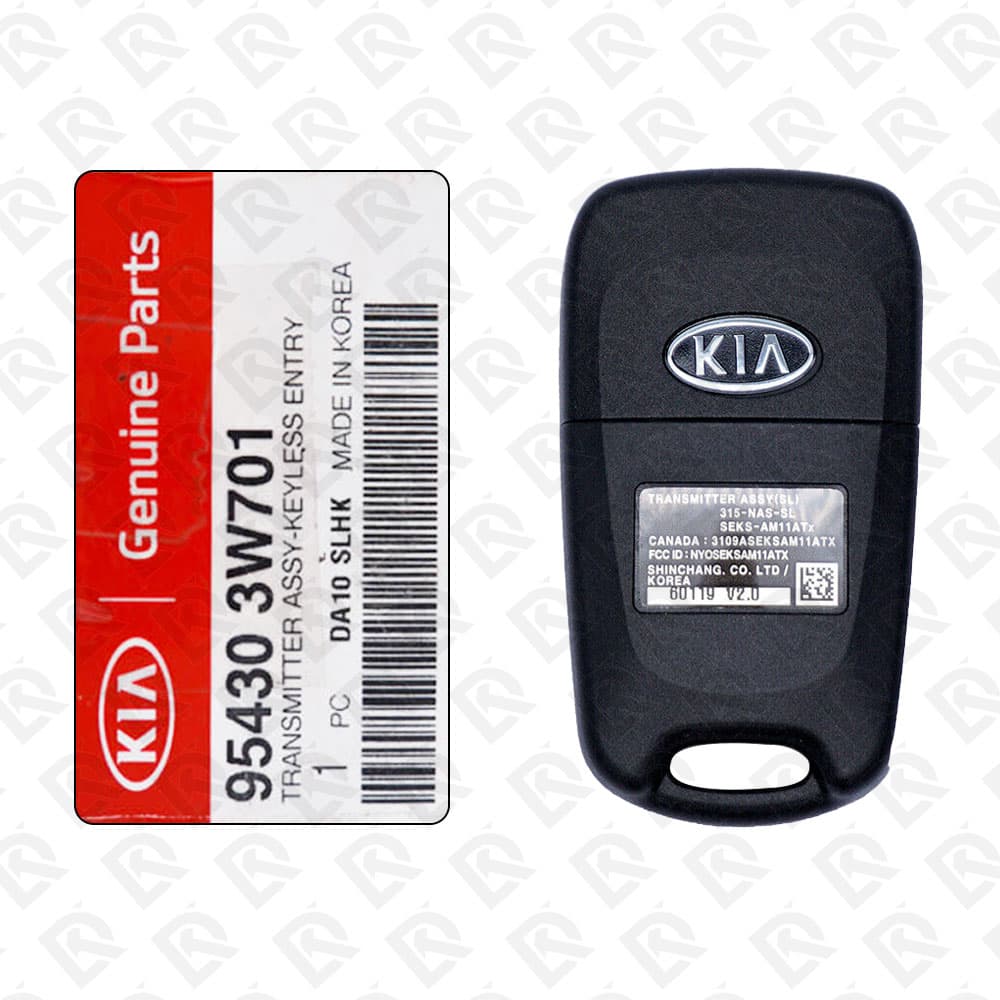 2012 - 2013 KIA SPORTAGE REMOTE HEAD FLIP KEY - 3BUTTONS - 315MHZ - 95430-3W701 ORIGINAL