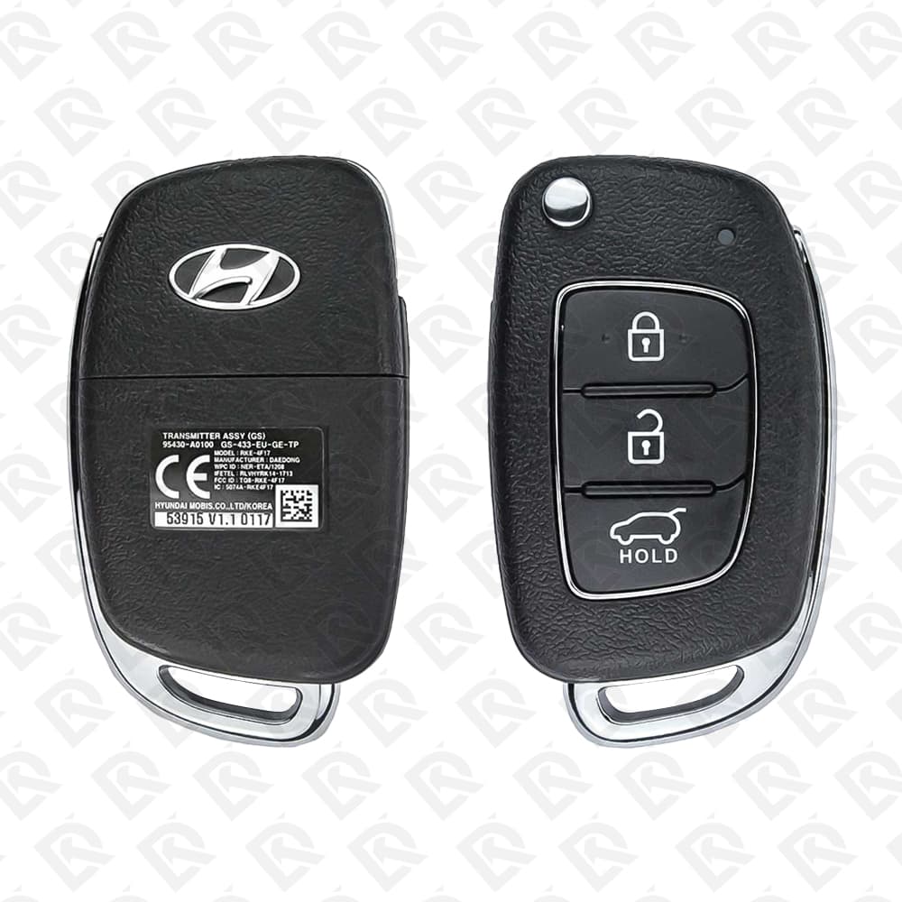 2016 - 2019 HYUNDAI CRETA REMOTE HEAD FLIP KEY - 3BUTTONS - 433MHZ - 95430-A0100 ORIGINAL