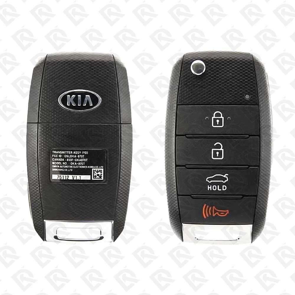 2017 - 2018 KIA FORTE REMOTE HEAD FLIP KEY - 4BUTTONS - 433MHZ - 95430-A7200 ORIGINAL