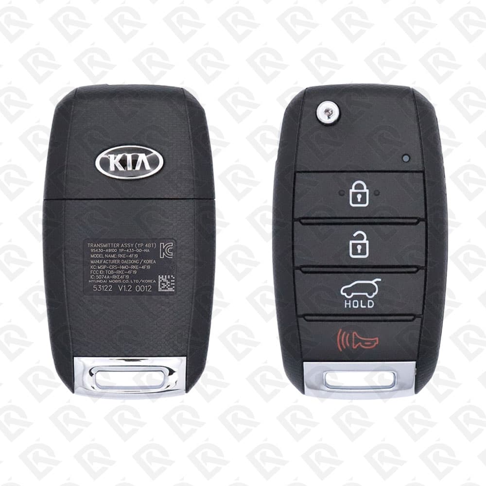2015 - 2018 KIA SEDONA REMOTE GENUINE HEAD FLIP KEY - 4B - 433MHZ - 95430-A9100 ORGINAL