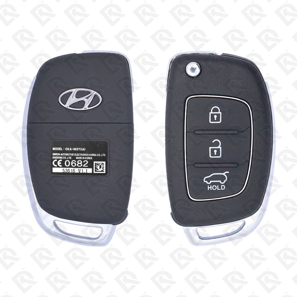 2015 - 2017 HYUNDAI I10 REMOTE HEAD FLIP KEY - 3BUTTONS - 434MHZ - 95430-B9000 ORIGINAL