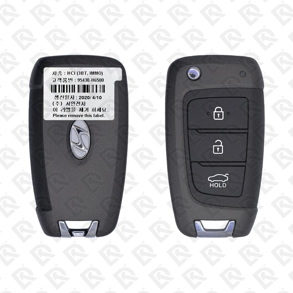 2018 - 2019 HYUNDAI ACCENT REMOTE HEAD FLIP KEY - 3BUTTONS - 434MHZ - 95430-H6500 ORIGINAL