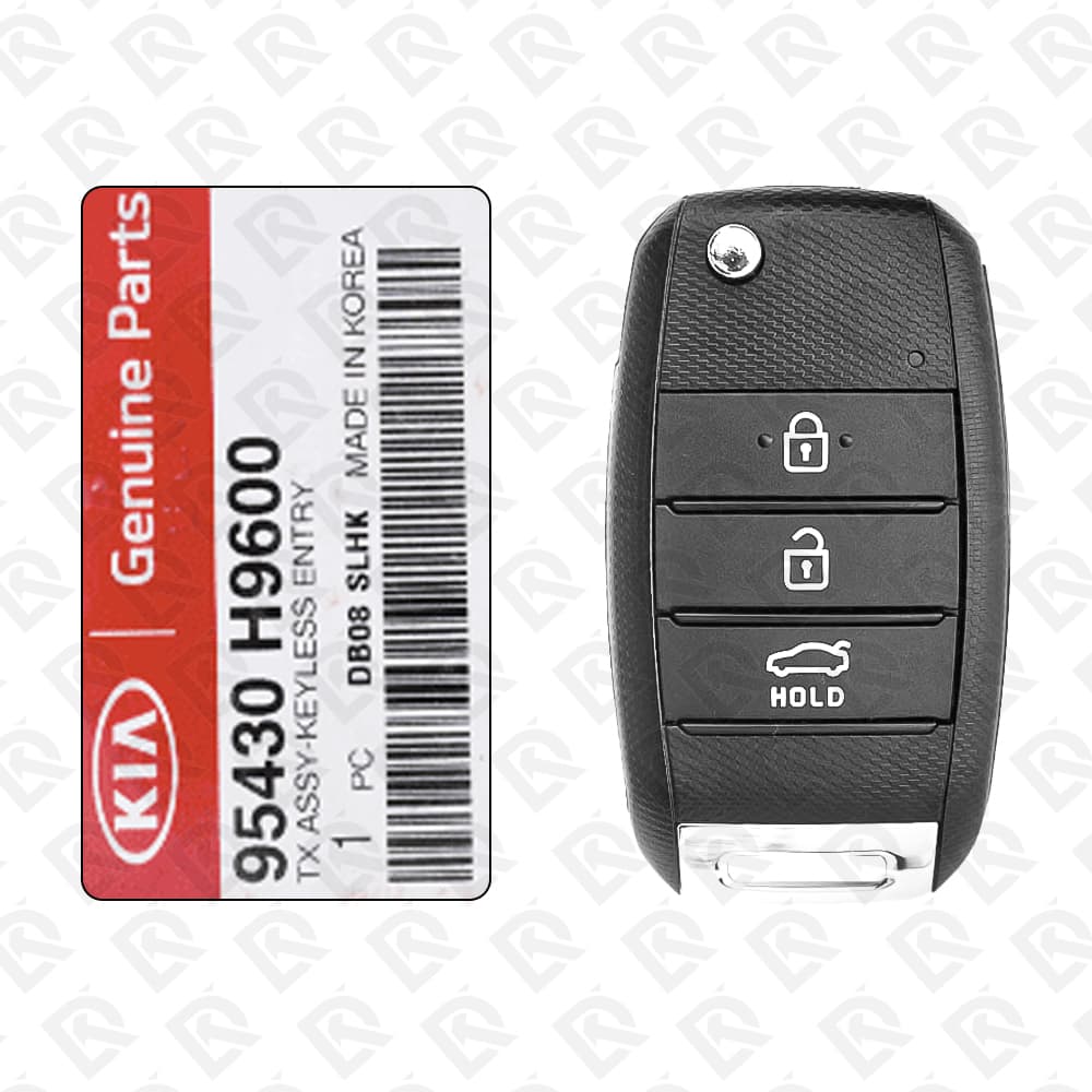 2018 - 2019 KIA RIO REMOTE HEAD FLIP KEY - 3BUTTONS - 433MHZ - 95430-H9600 ORIGINAL
