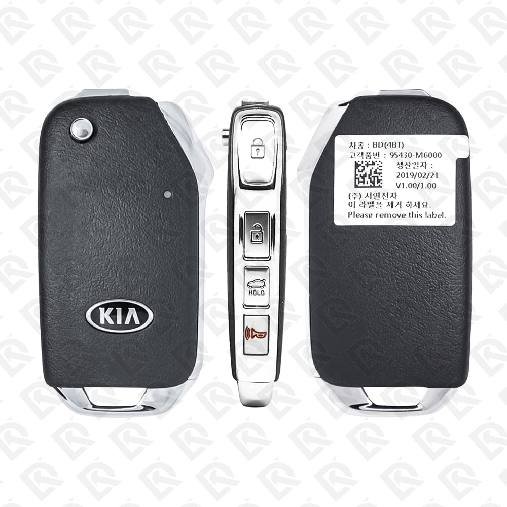 2019 - 2021 KIA FORTE FORTE5 REMOTE FLIP KEY - 4BUTTONS - 433MHZ - 95430-M6000 ORIGINAL