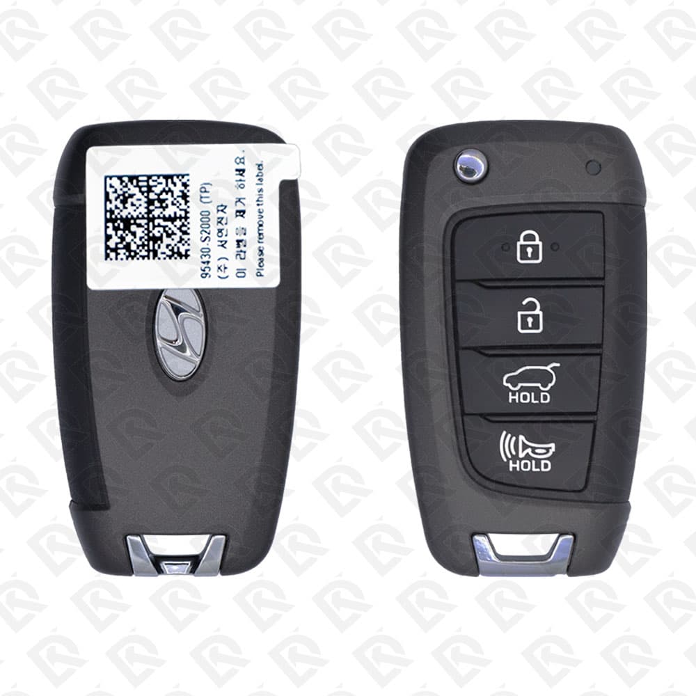 2018 - 2020 HYUNDAI SANTA FE REMOTE HEAD FLIP KEY - 4BUTTONS - 434MHZ - 95430-S2000 ORIGINAL