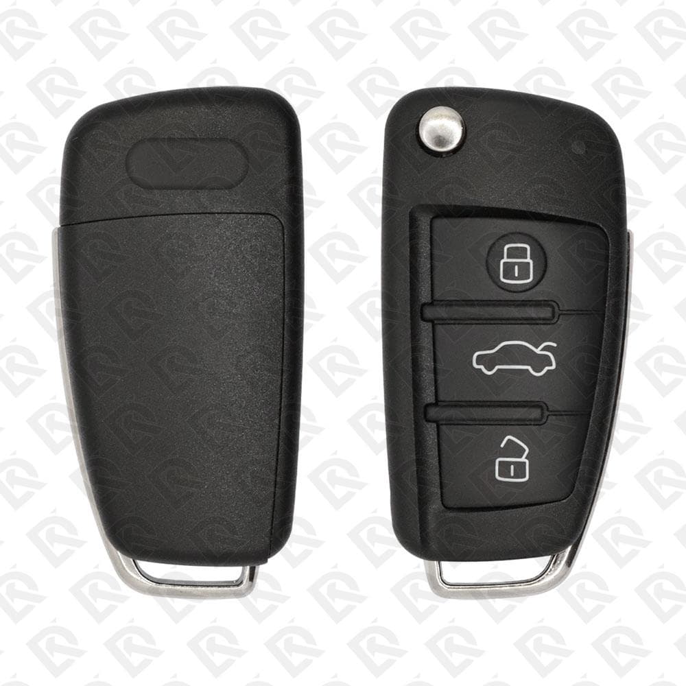 2006 - 2015 AUDI FLIP REMOTE KEY SHELL - 3BUTTONS - AFTERMARKET