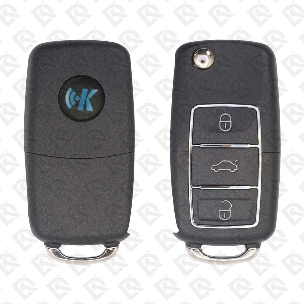KEYDIY KD UNIVERSAL FLIP REMOTE KEY - 3BUTTONS - VW STYLE - B01-3 LUXURY