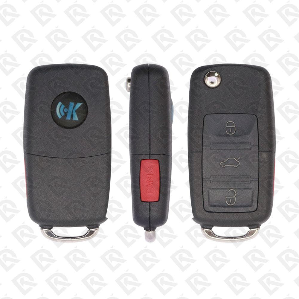 KEYDIY KD UNIVERSAL FLIP REMOTE KEY - 4BUTTONS - VW STYLE - B01-4