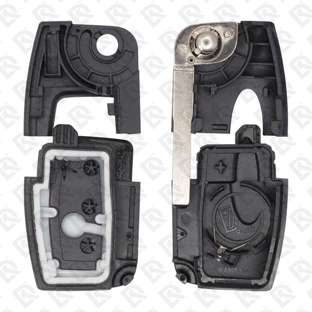 FORD FOCUS REMOTE HEAD FLIP KEY SHELL 3BUTTONS HU101 BLADE - AFTERMARKET