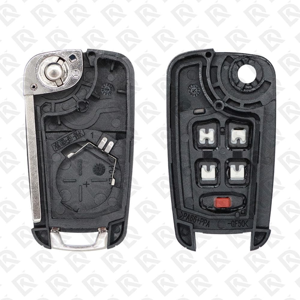 2010 - 2016 CHEVROLET REMOTE HEAD FLIP KEY SHELL 5BUTTONS HU100 BLADE - AFTERMARKET