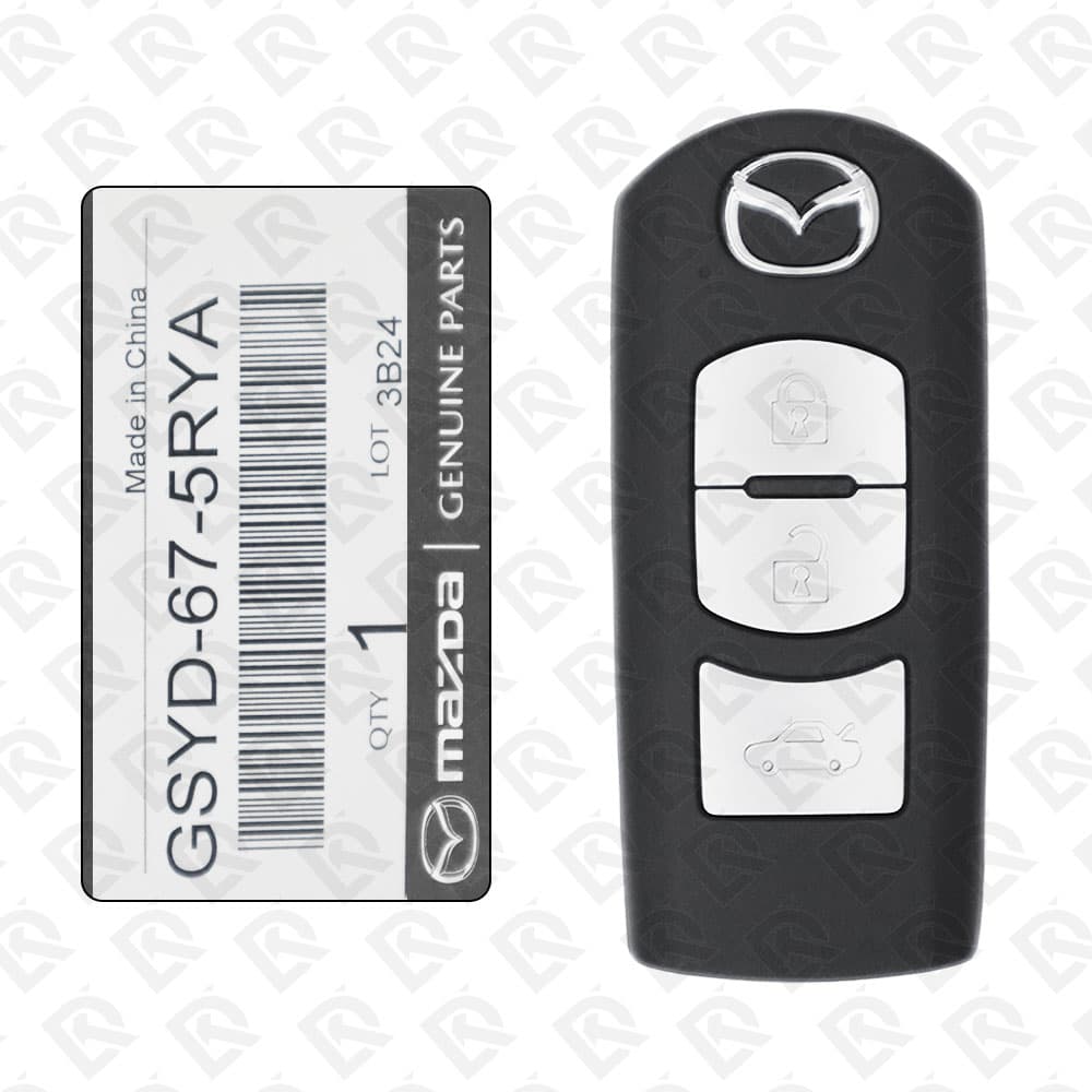 2010 - 2012 MAZDA 6 SMART KEY 3BUTTONS - 433MHZ - GSYD-67-5RYA ORIGINAL