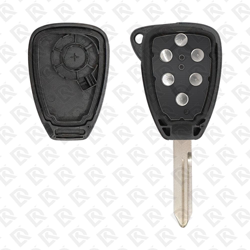 CHRYSLER JEEP DODGE REMOTE HEAD KEY SHELL 3+1BUTTONS SMALL Y159 BLADE - AFTERMARKET