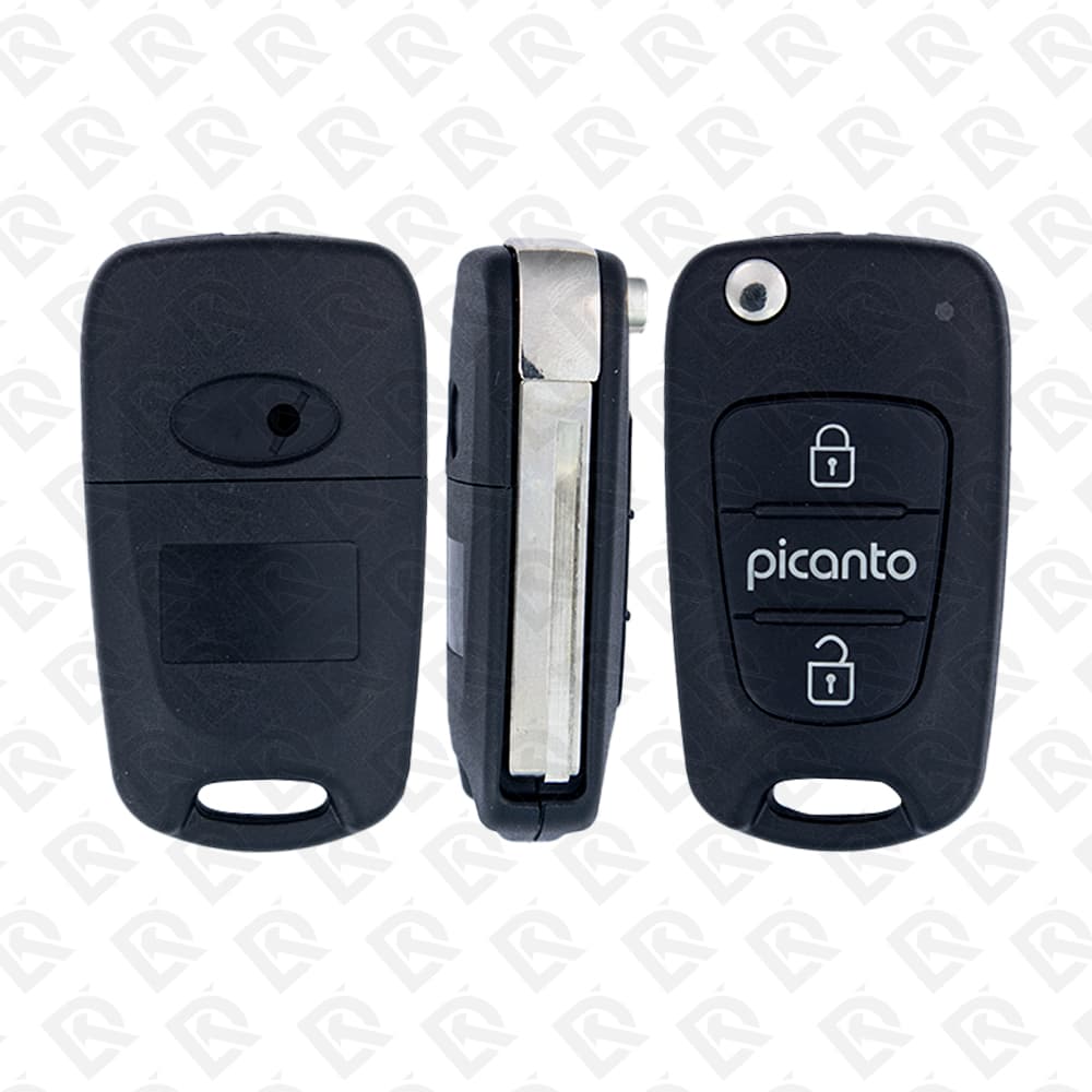 2010 - 2013 KIA PICANTO REMOTE HEAD FLIP KEY SHELL 2B - HYN17R BLADE - AFTERMARKET