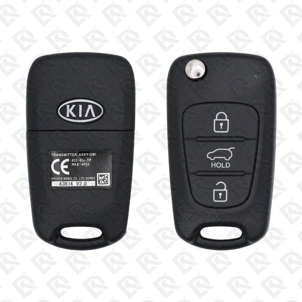 2012 - 2014 KIA RIO REMOTE HEAD FLIP KEY 3BUTTONS 433MHz - 95430-1W051 ORIGINAL W/B