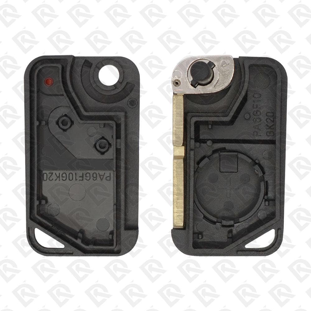 LAND ROVER REMOTE HEAD FLIP KEY SHELL  2BUTTONS  HU109 BLADE - AFTERMARKET