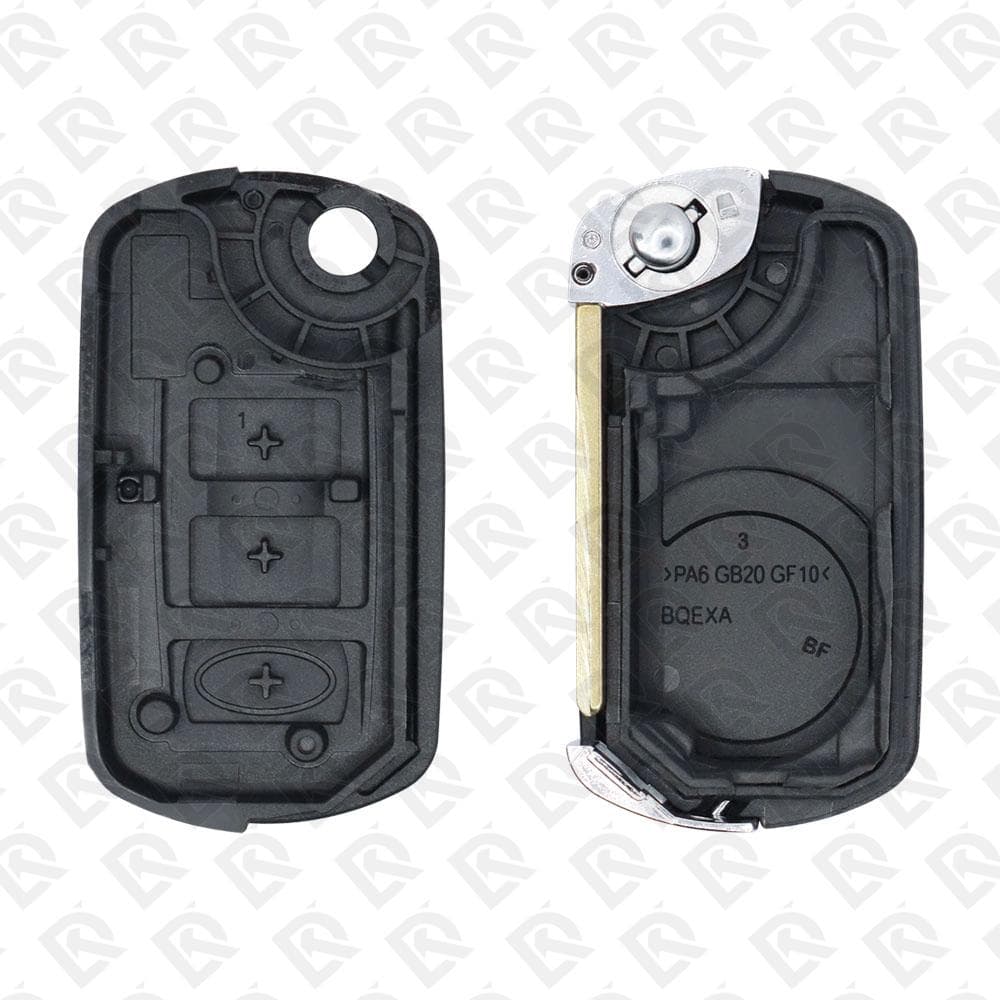 LAND ROVER REMOTE HEAD FLIP KEY SHELL 3BUTTONS HU92 BLADE - AFTERMARKET