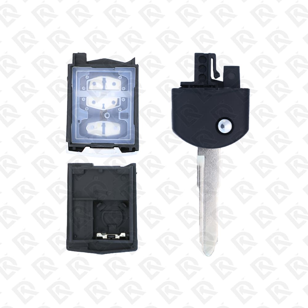 MAZDA REMOTE HEAD FLIP KEY SHELL 3BUTTONS WITH BATTERY SPACER AFTER MARKET