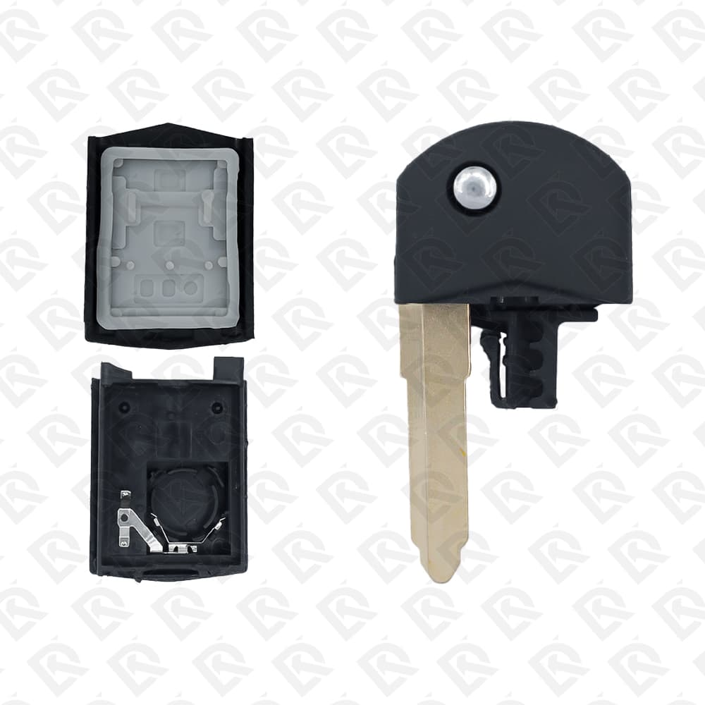 MAZDA REMOTE HEAD FLIP KEY SHELL 3BUTTONS WITH BATTERY SPACER AFTER MARKET