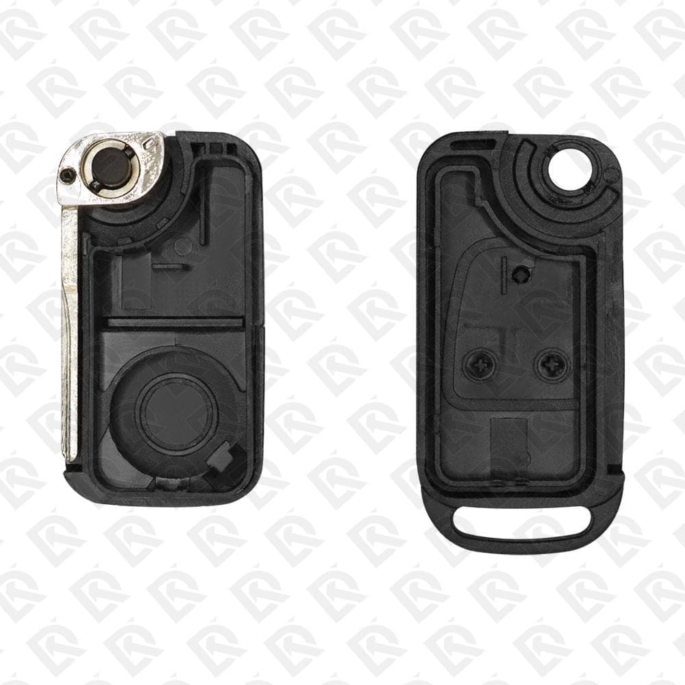 MERCEDES REMOTE HEAD FLIP KEY SHELL 3BUTTONS HU64 BLADE - AFTERMARKET