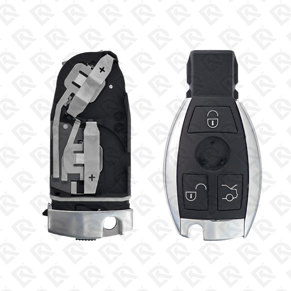 MERCEDES SMART KEY SHELL MODIFY CHROME TO BGA STYLE 3BUTTONS - AFTERMARKET