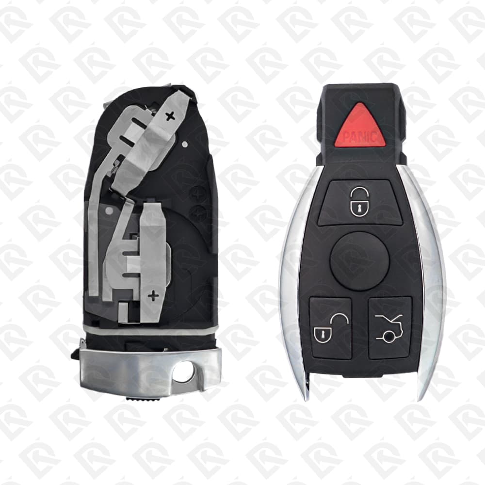 MERCEDES SMART KEY SHELL MODIFY CHROME TO BGA STYLE 3+1BUTTONS - AFTERMARKET