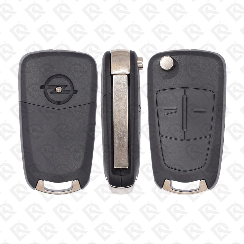 OPEL REMOTE HEAD FLIP KEY SHELL 2BUTTONS HU100 BLADE - AFTERMARKET