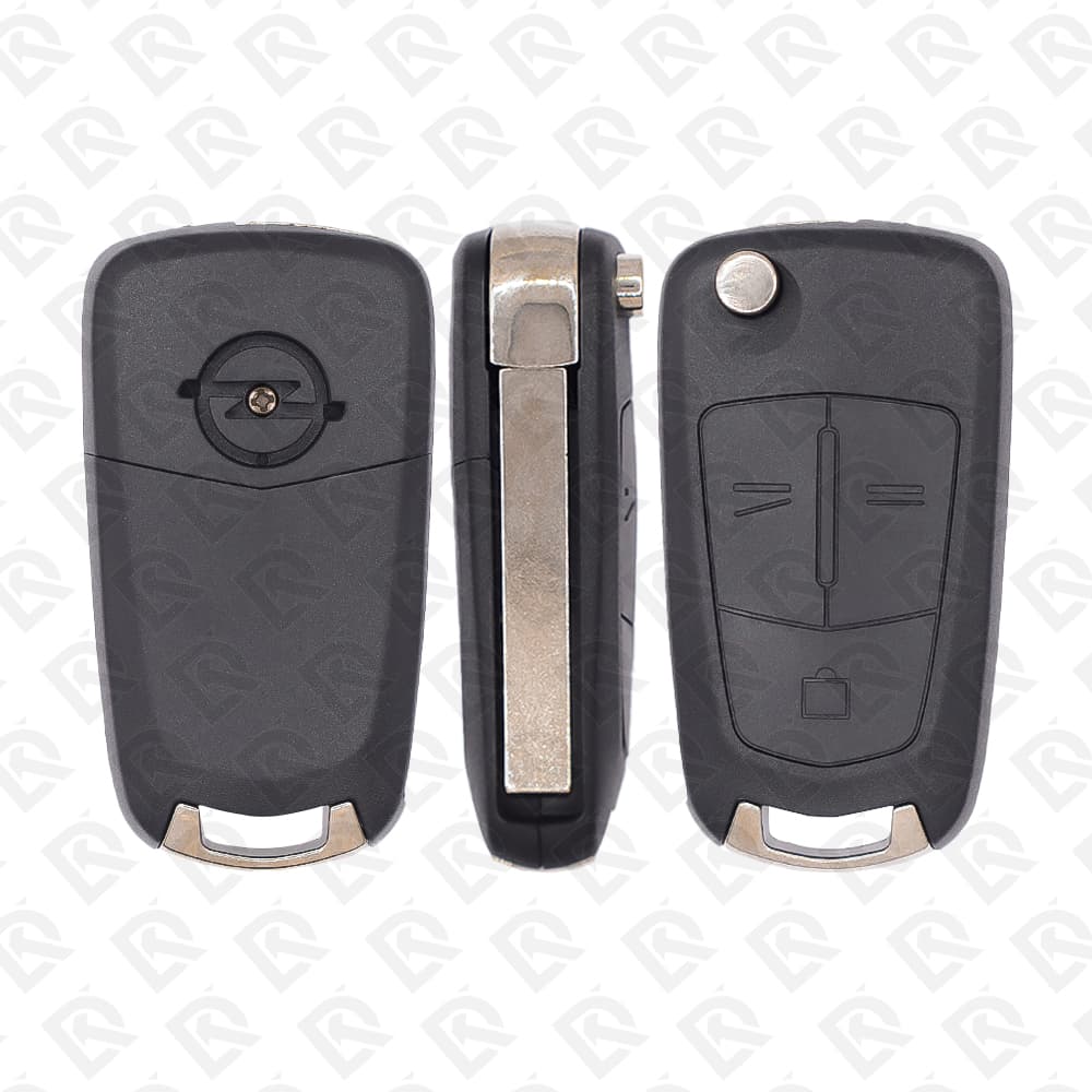 OPEL REMOTE HEAD FLIP KEY SHELL 3BUTTONS HU100 BLADE - AFTERMARKET