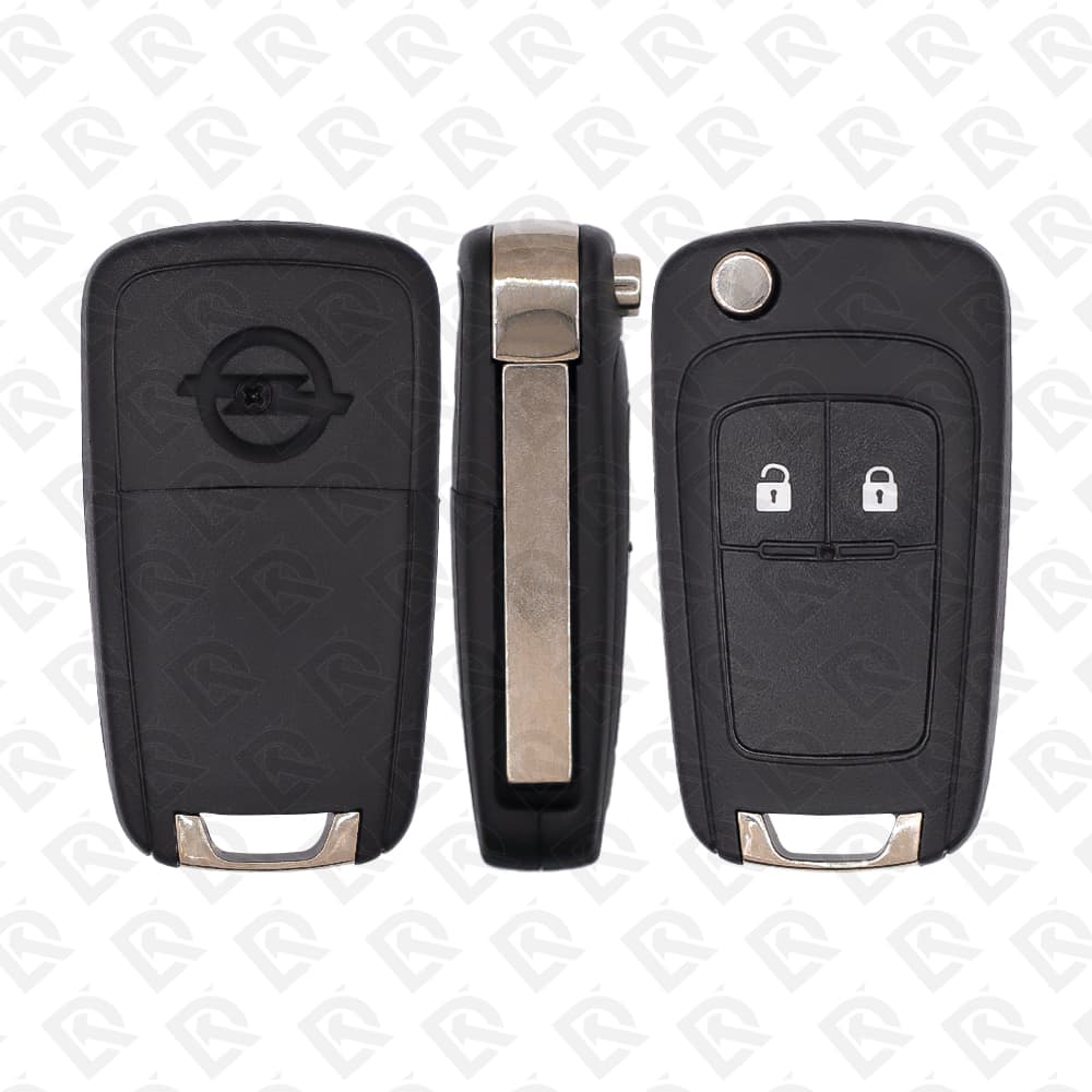 OPEL REMOTE HEAD FLIP KEY SHELL 2BUTTONS HU100 BLADE - AFTERMARKET