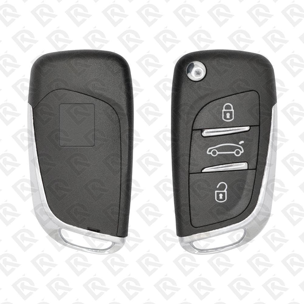 PEUGEOT CITROEN REMOTE FLIP KEY SHELL 3BUTTONS HU83 BLADE - AFTERMARKET