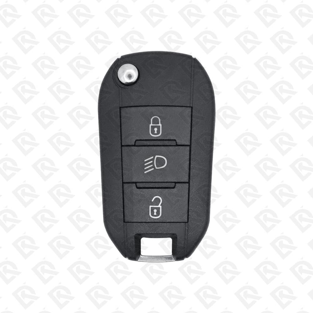 2017 - 2020 PEUGEOT REMOTE HEAD FLIP KEY 4A AES 3BUTTONS - 433MHZ - 9810666677 - ORIGINAL