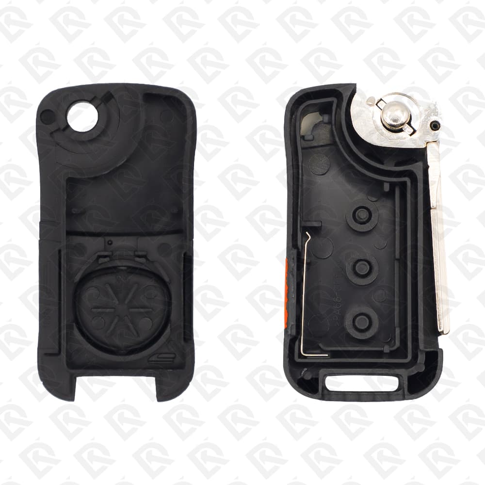 PORSCHE REMOTE HEAD FLIP KEY SHELL 3+1BUTTONS HU66 BLADE - AFTERMARKET