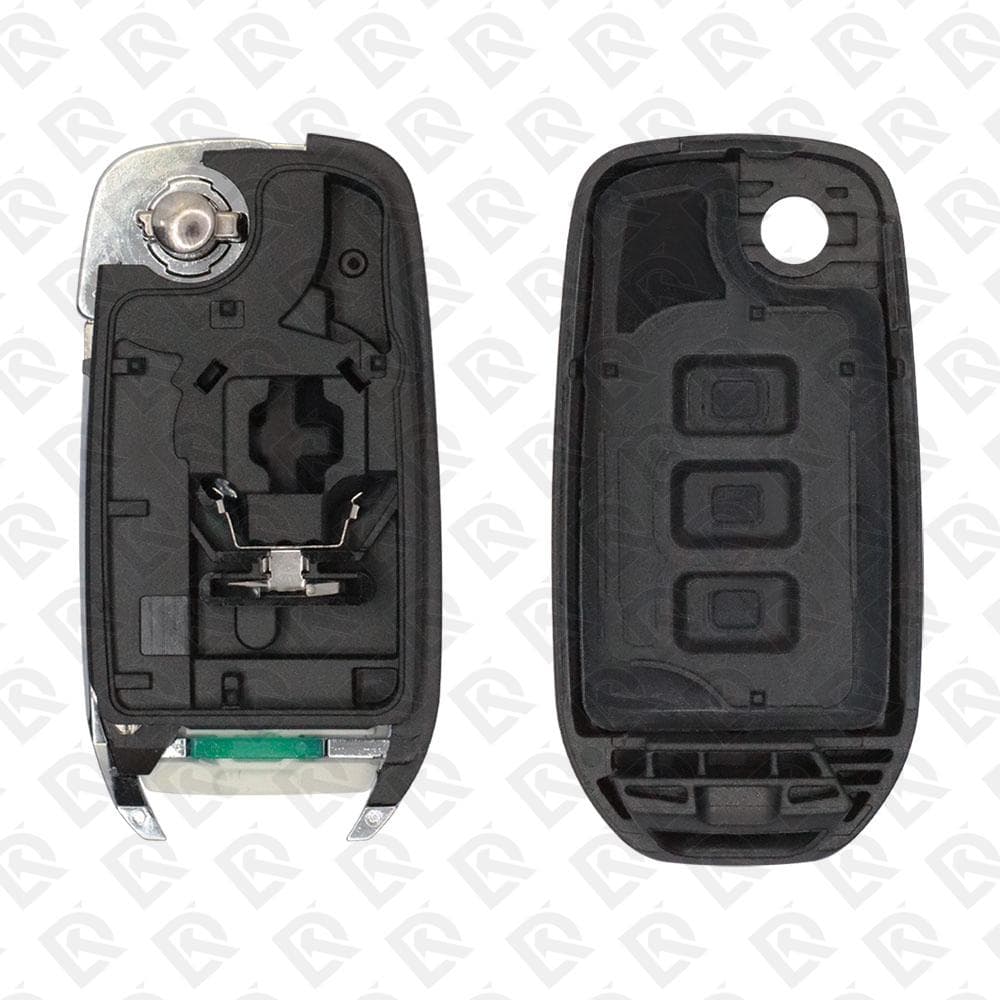 RENAULT REMOTE HEAD FLIP KEY SHELL 3BUTTONS HYN17 BLADE - AFTERMARKET